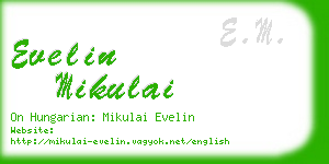 evelin mikulai business card